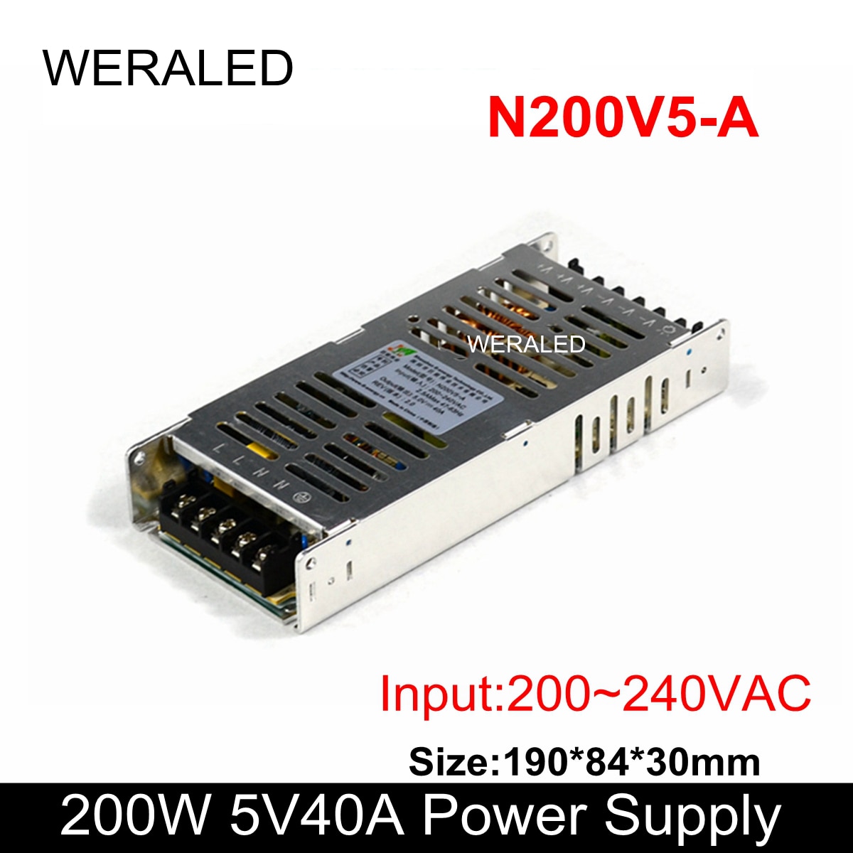 G- N200V5-A 200W 5V40A 200  240VAC Է  PS..